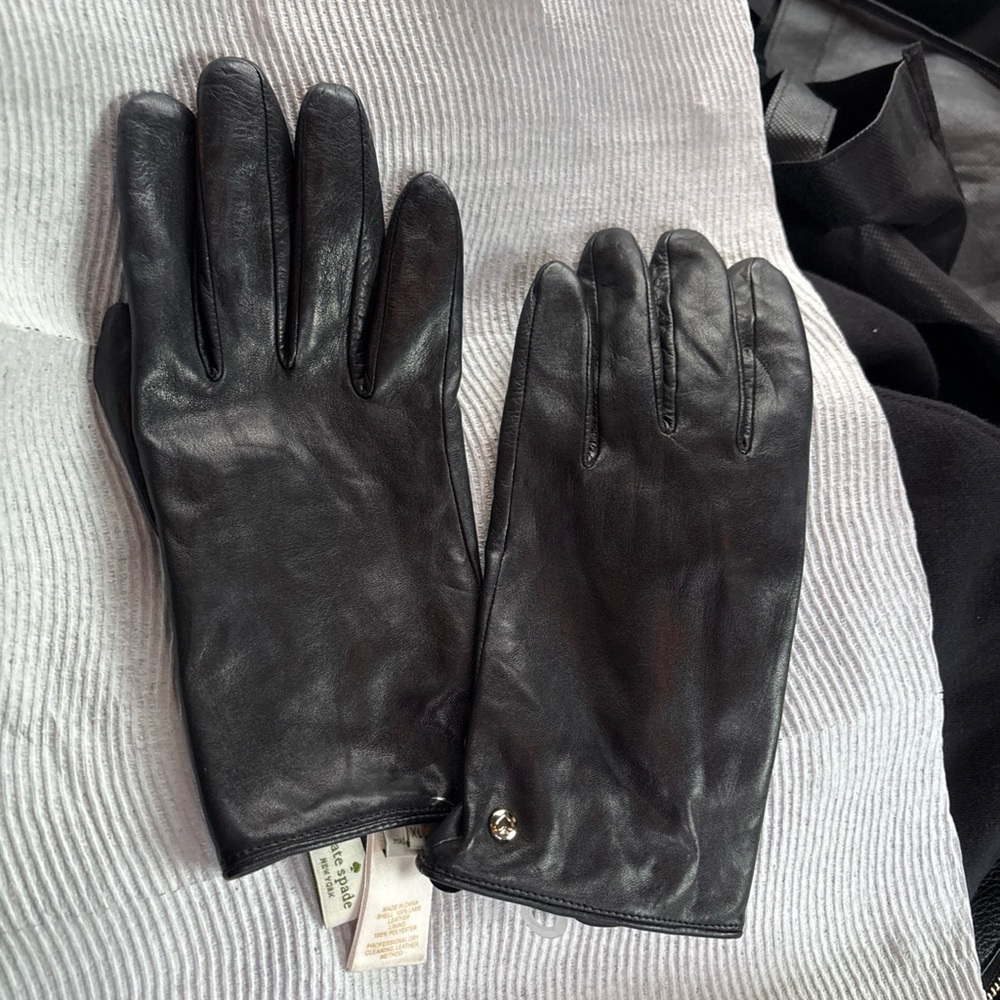Kate spade large Black Leather Men's Gloves - Classic Winter Accessory